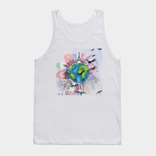 World's Iconic Landmarks Tank Top